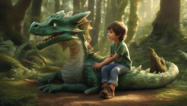 Une amitié inattendue entre un enfant et un dragon dans Eliott le dragon